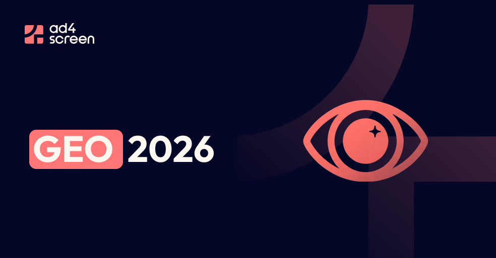 Logo avec œil et texte GEO 2026